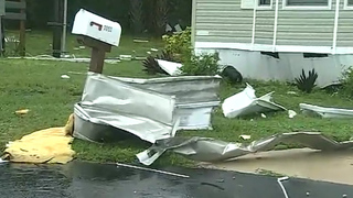 Reported tornado destroys Palm Bay mobile homes