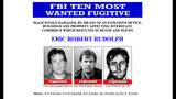 An image from the FBI's 10 Most Wanted page shows Eric Robert Rudolph as captured following his May 2003 arrest.