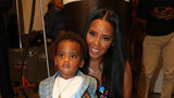 Angela Simmons poses with her son Sutton Joseph Tennyson at the Bonnie Bouche By Angela Simmons - Style360 - New York Fashion Week presentation on September 12, 2018 in New York City.